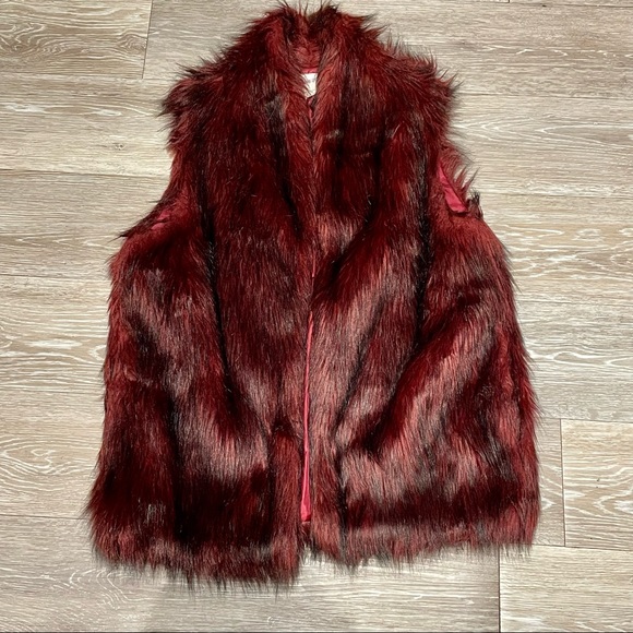 BCBGENERATION SZ S Fur Gilet Vest - Picture 1 of 2